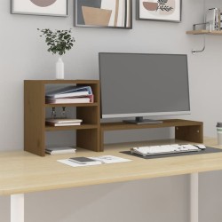 Podstawka pod laptopa vidaXL Podstawka na monitor, miodowy brąz, 81x20x30 cm, lita sosna