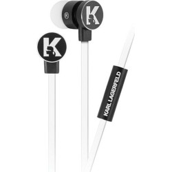Słuchawki Karl Lagerfeld Karl Lagerfeld słuchawki KLEPWIWH biało-czarny/white&black 3,5mm uniwersalny