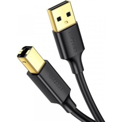 Ugreen Kabel USB 2.0 A-B UGREEN US135 do drukarki, pozłacany, 5m (czarny) (10352) - 023772
