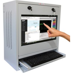 Techly Szafa na Komputer Przemysłowy PC i Monitor Dotykowy 22"