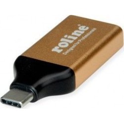 Adapter USB Roline USB-C - DisplayPort Złoty