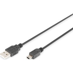 Kabel USB Digitus USB-A - miniUSB 3 m Czarny (DB-300130-030-S)
