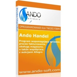 Program Ando Software Program do obsługi magazynu, wystawiania faktur i obsługi aukcji Allegro Ando Handel ESD - wersja elektron